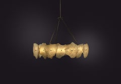 Chandelier in Quartz and Brass - Petra III Circular 1100 by Christopher Boots