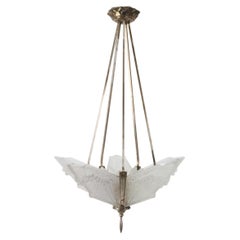 Lampadario in stile Art Déco, Francia, di Charles Schneider, anni ’20 - ’30
