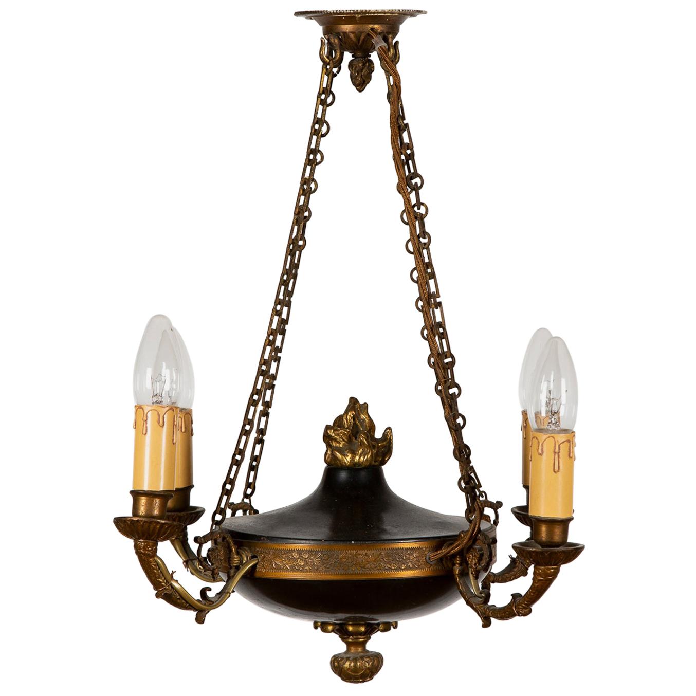 Chandelier in the Empire Style For Sale