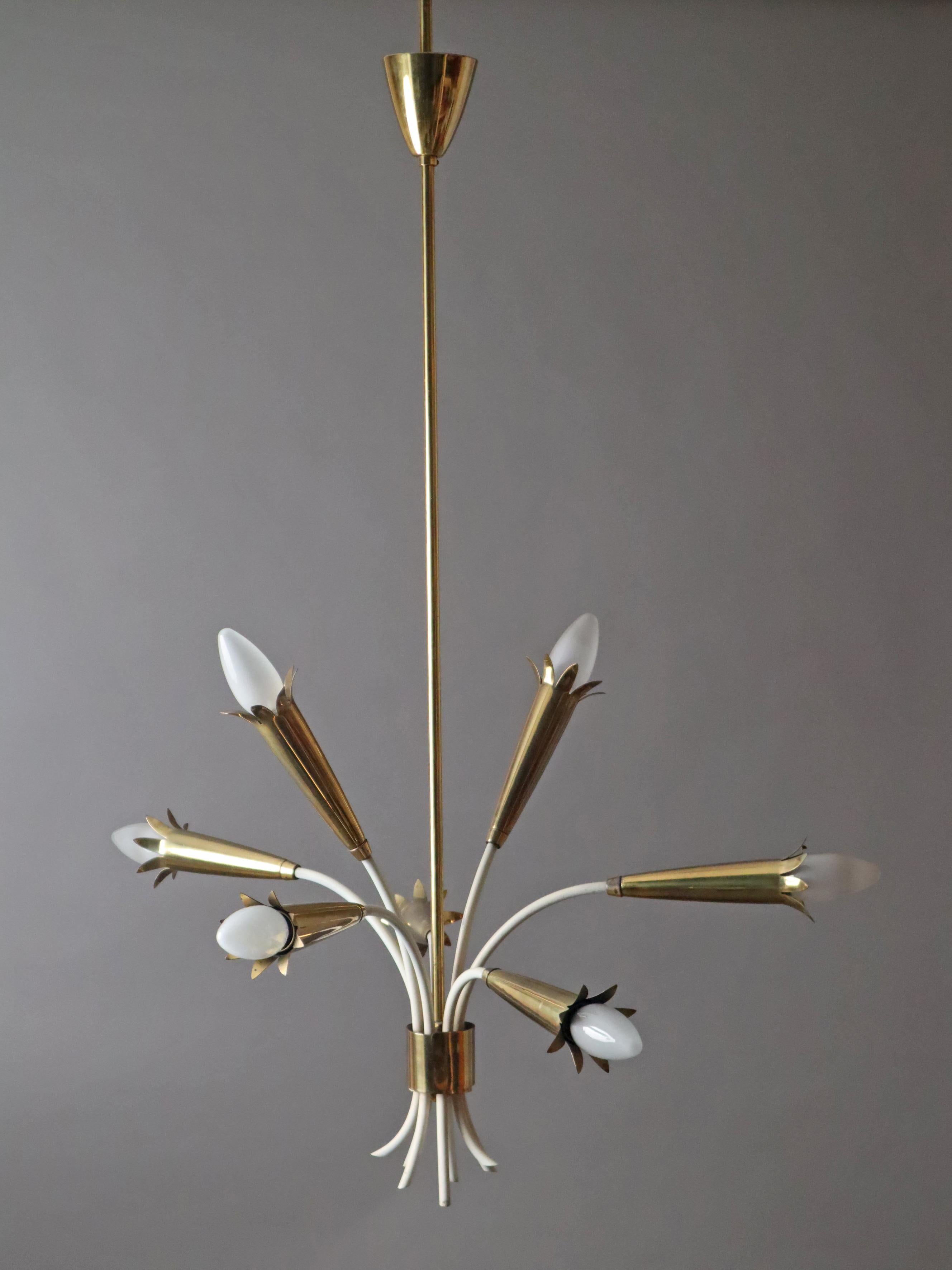 Mid-20th Century Chandelier in  the shape of a bouquet of flowers , 1950s Germany