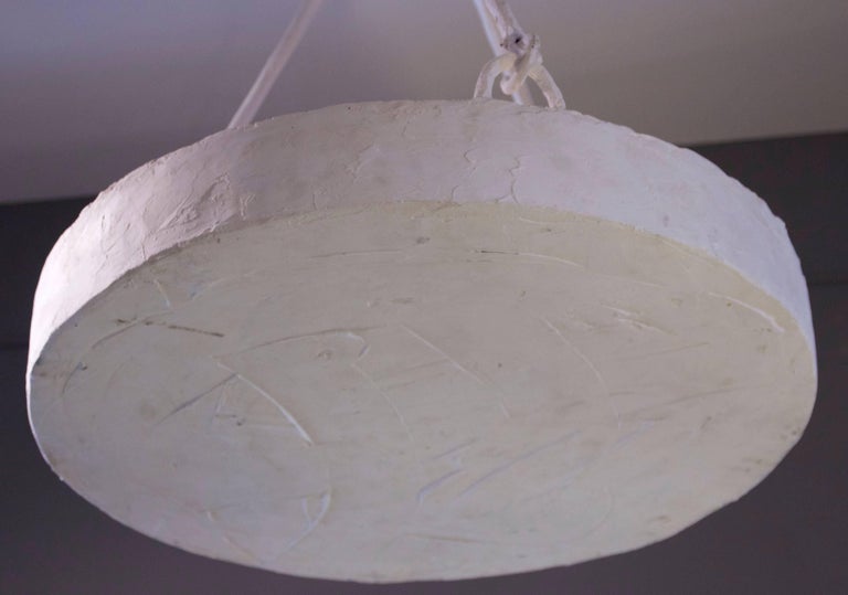 Late 20th Century Chandelier in the Style of Jean Michel Frank, Plaster, France, circa 1970 For Sale