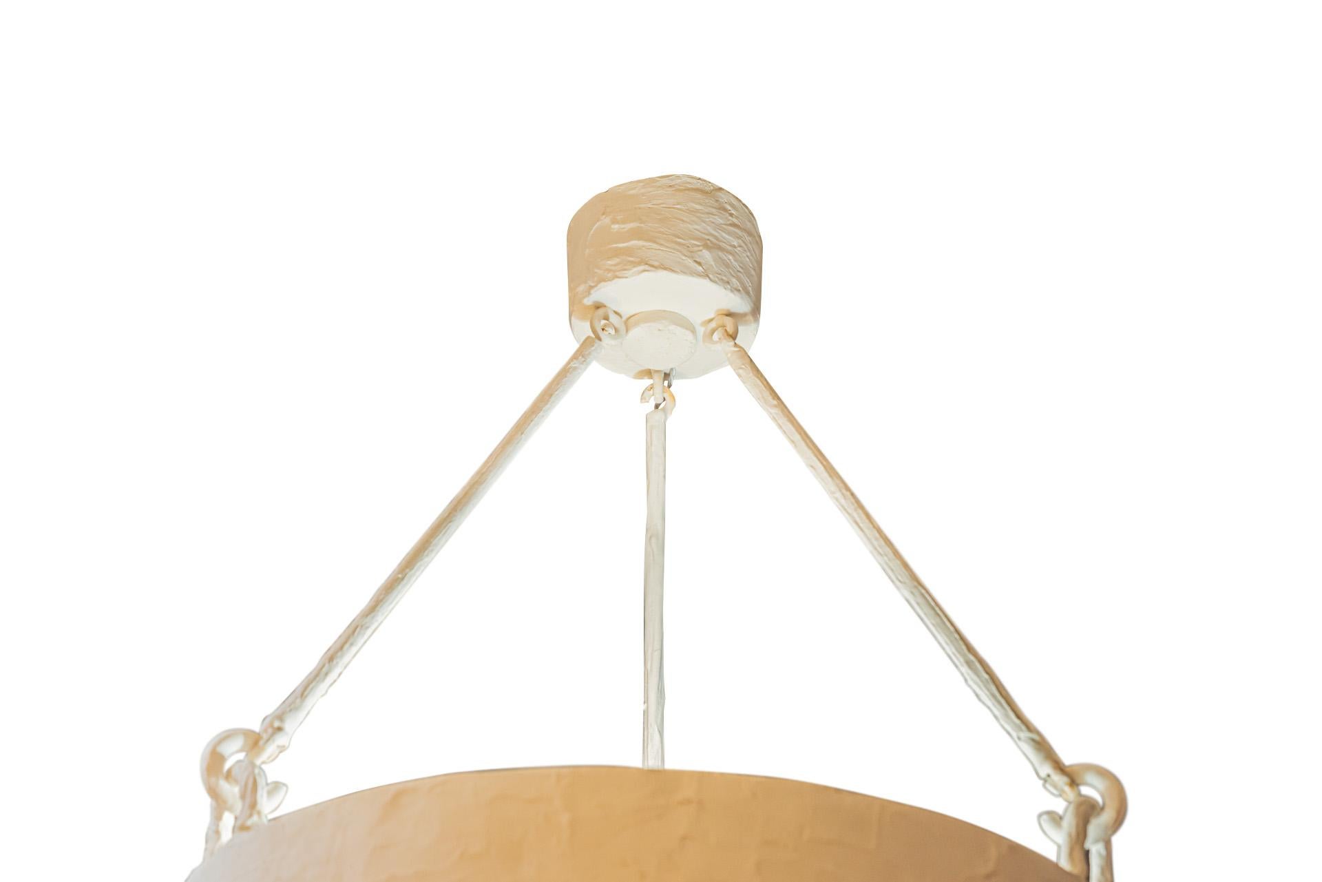 Late 20th Century Chandelier in the Style of Jean Michel Frank, Plaster, France, circa 1970