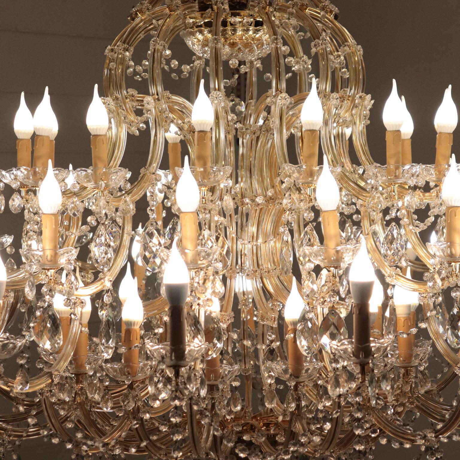Italian Chandelier in the Style of Maria Theresa Glass, Italy, 20th Century