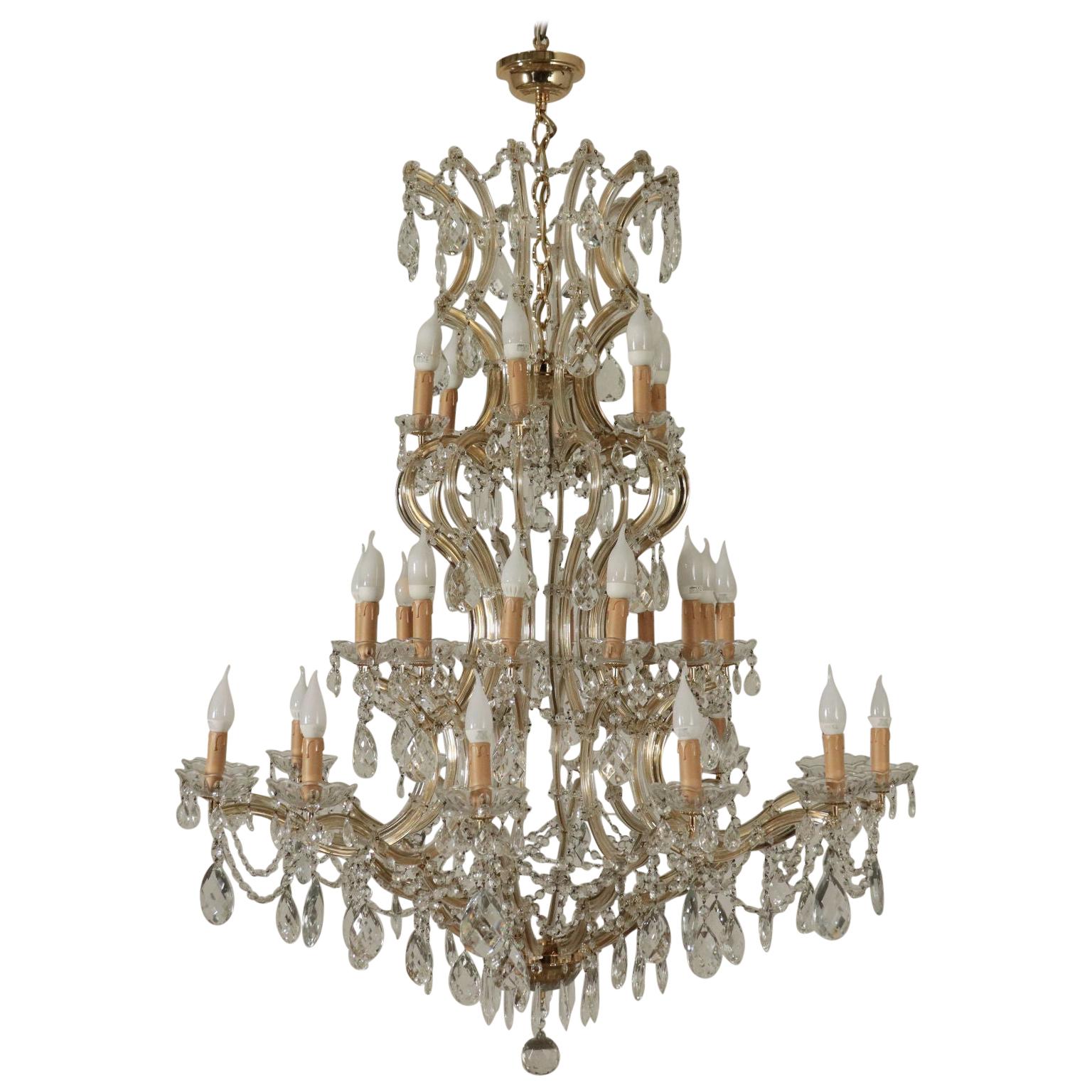 Chandelier in the Style of Maria Theresa Glass, Italy, 20th Century