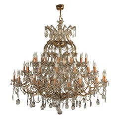 Vintage Chandelier in the Style of Maria Theresa Glass, Italy, 20th Century