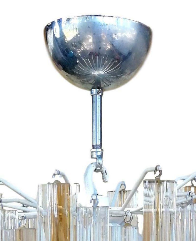 Milieu du XXe siècle Lustre en verre Trefoil Produit par Venini, années 1960 en vente