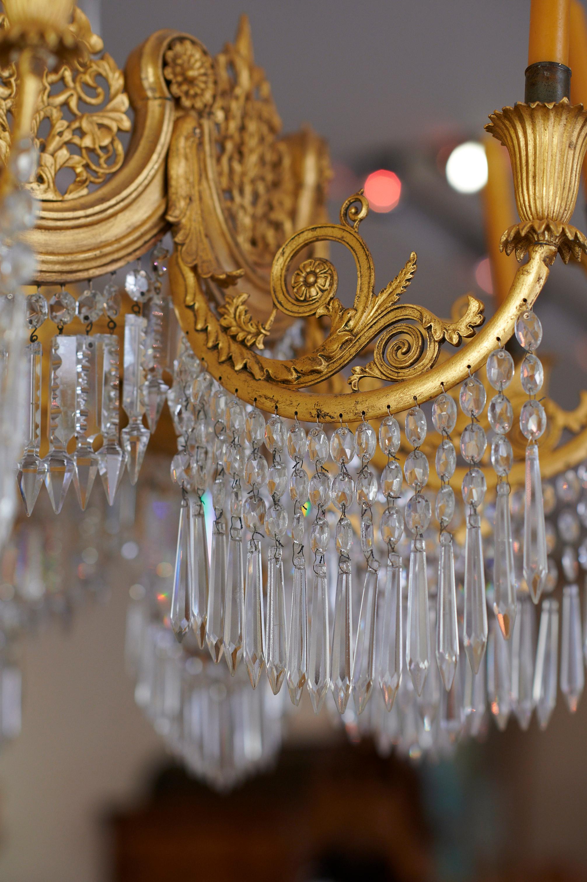 Neoclassical Chandelier, Karl Friedrich Schinkel, Germany, 1835 For Sale