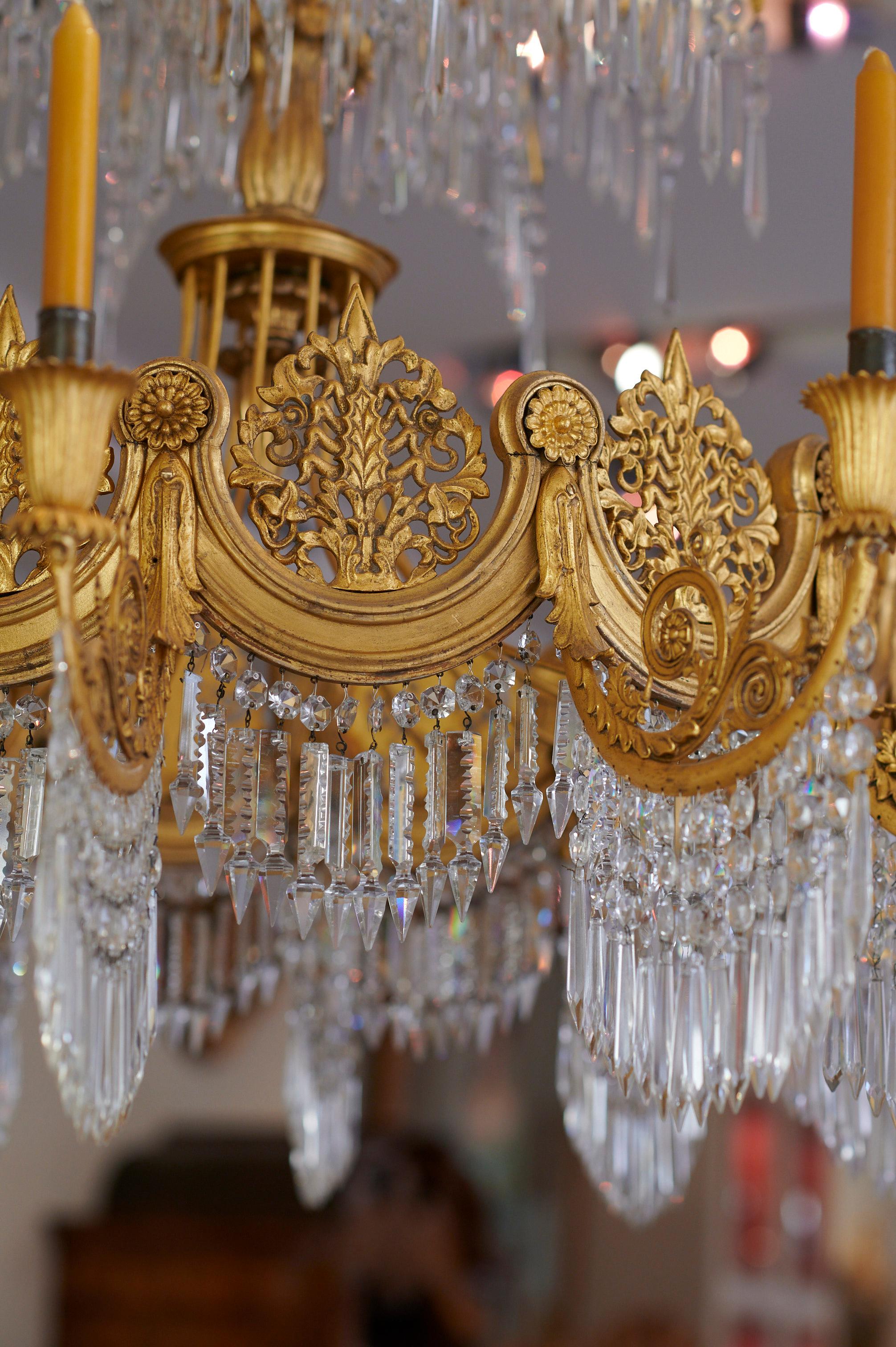 Chandelier, Karl Friedrich Schinkel, Germany, 1835 In Good Condition For Sale In Bamberg, DE