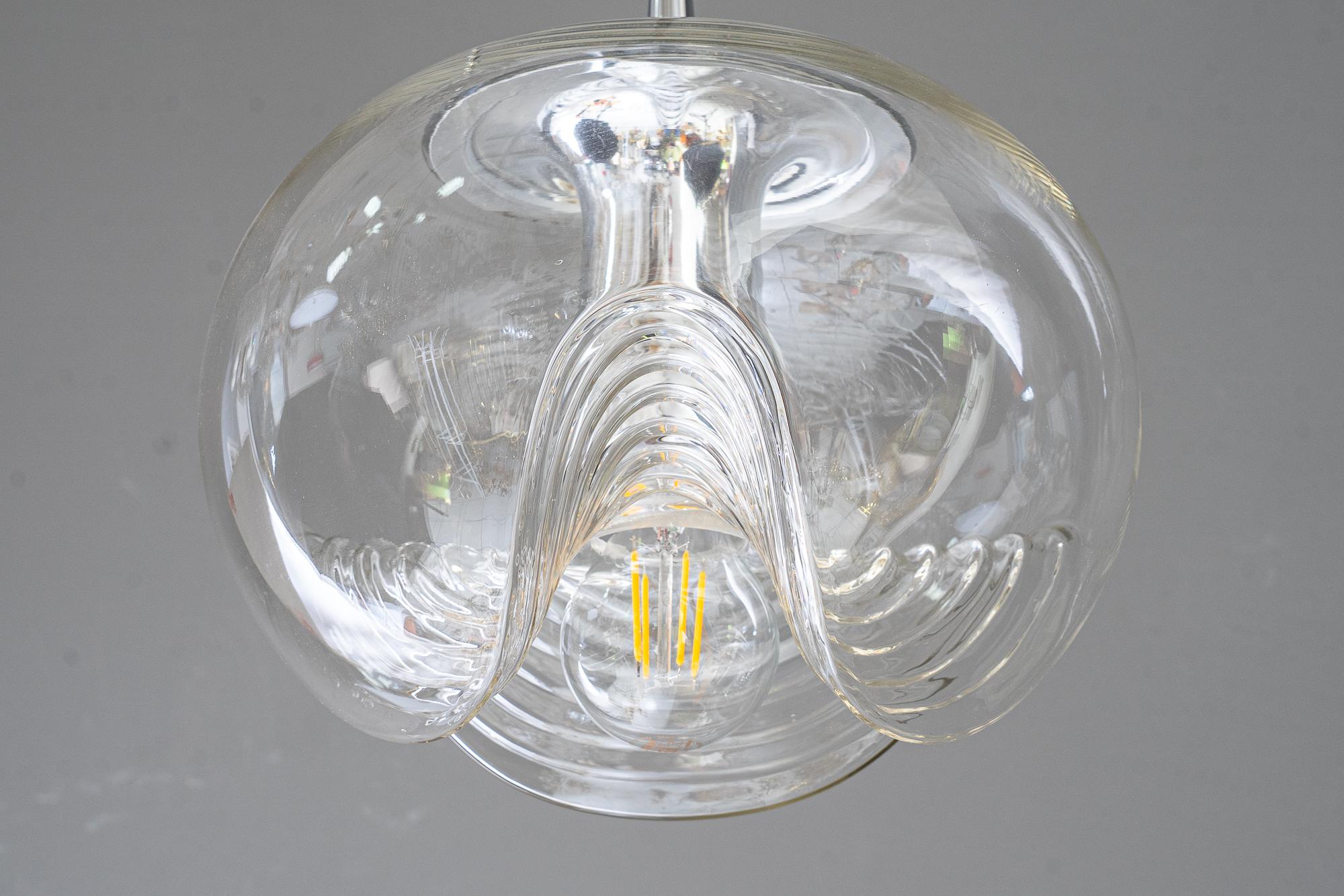 Mid-Century Modern Chandelier Koch & Lowy by Peill & Putzler, Germany, 1970s For Sale