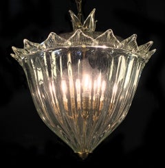 Chandelier Lantern "The Queen" by Barovier & Toso, Murano, 1940s