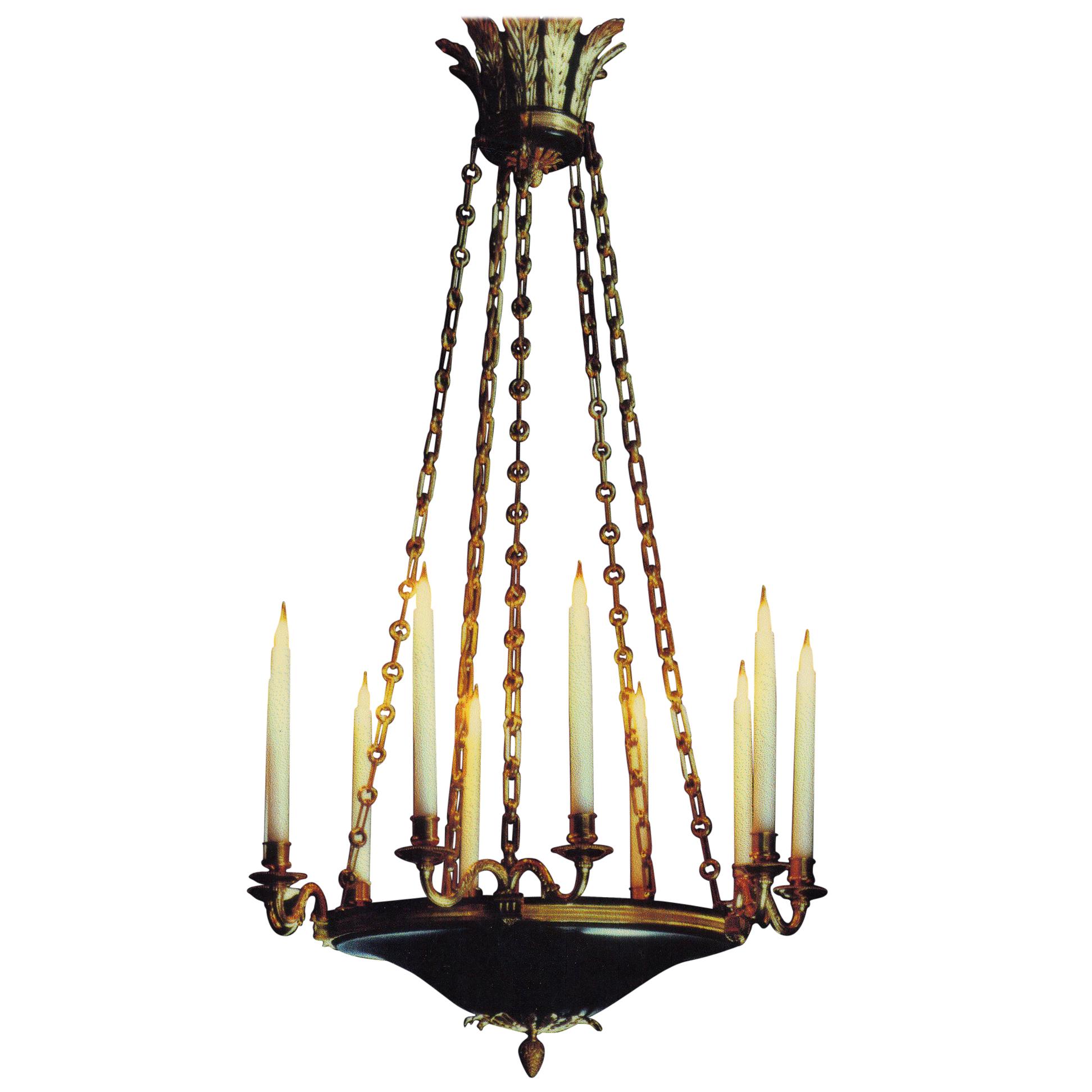 Chandelier, Late 20th Century, Empire, 10 Branch, Wilkinson Plc For Sale