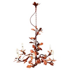 Vintage Chandelier Leaves , France 20th Century