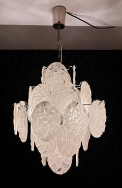 Lampadario in pannelli di vetro acrilico degli anni '60/70
