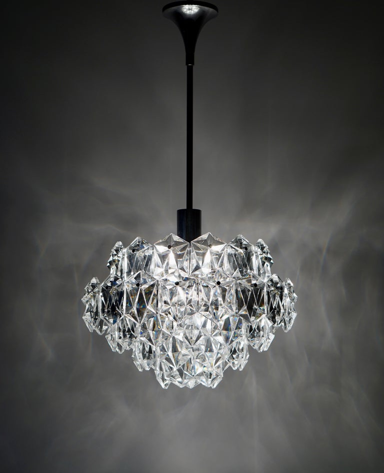 Chandelier Made Out of Cut Crystal Glasses For Sale at 1stDibs