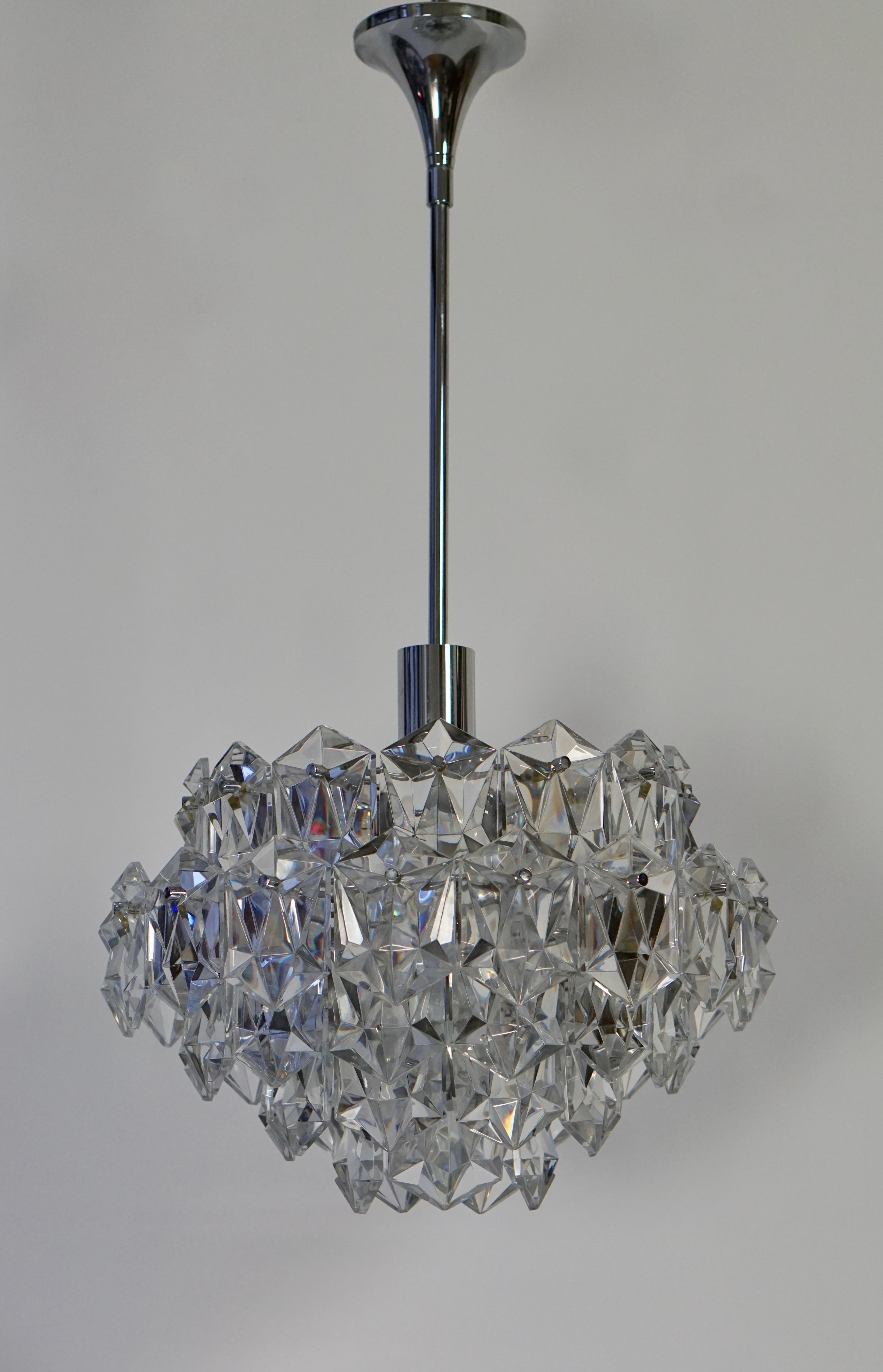 Chandelier Made Out of Cut Crystal Glasses For Sale 1