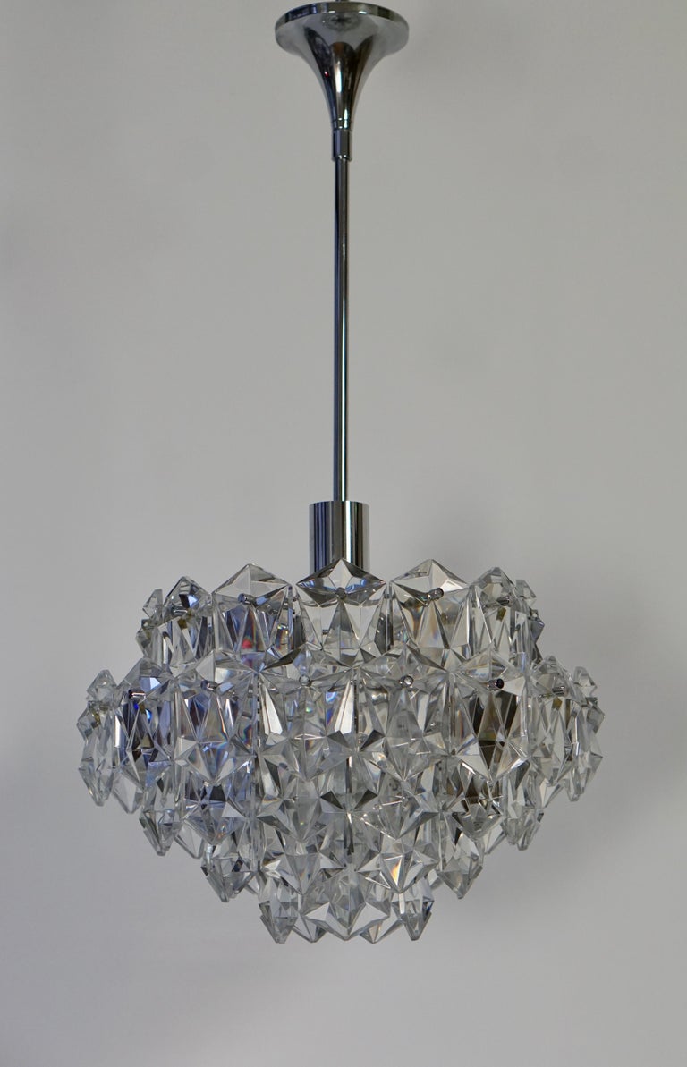Chandelier Made Out of Cut Crystal Glasses For Sale at 1stDibs