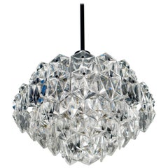 Retro Chandelier Made Out of Cut Crystal Glasses