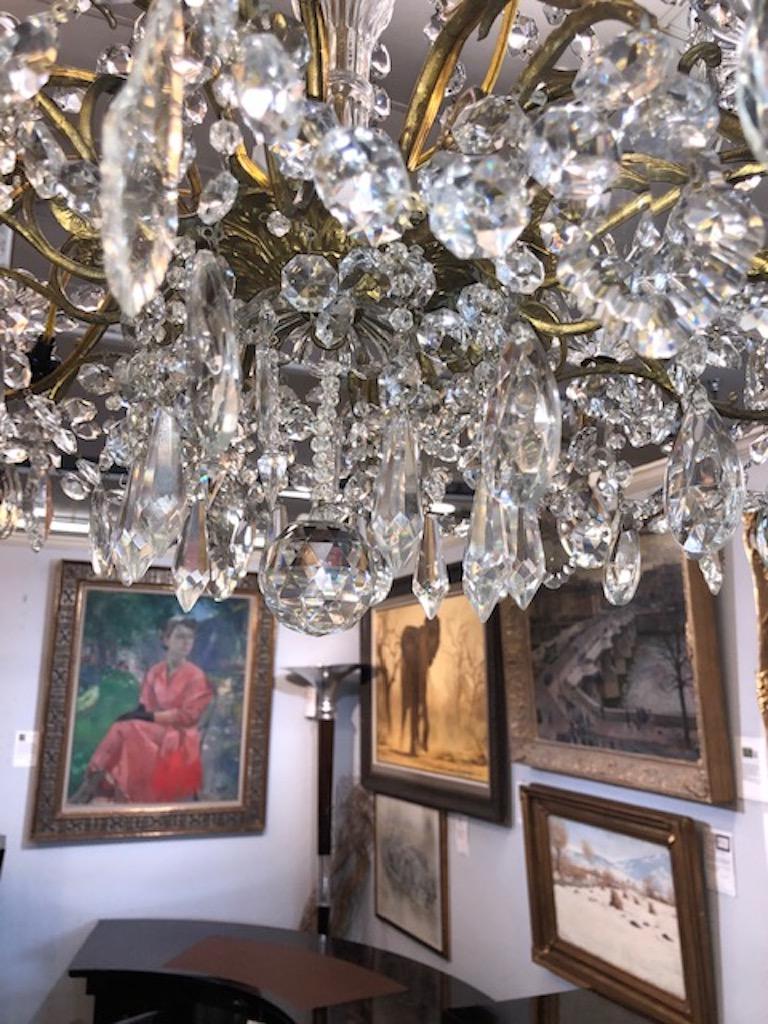 European Chandelier Maria Teresa Style with Crystal Ornaments