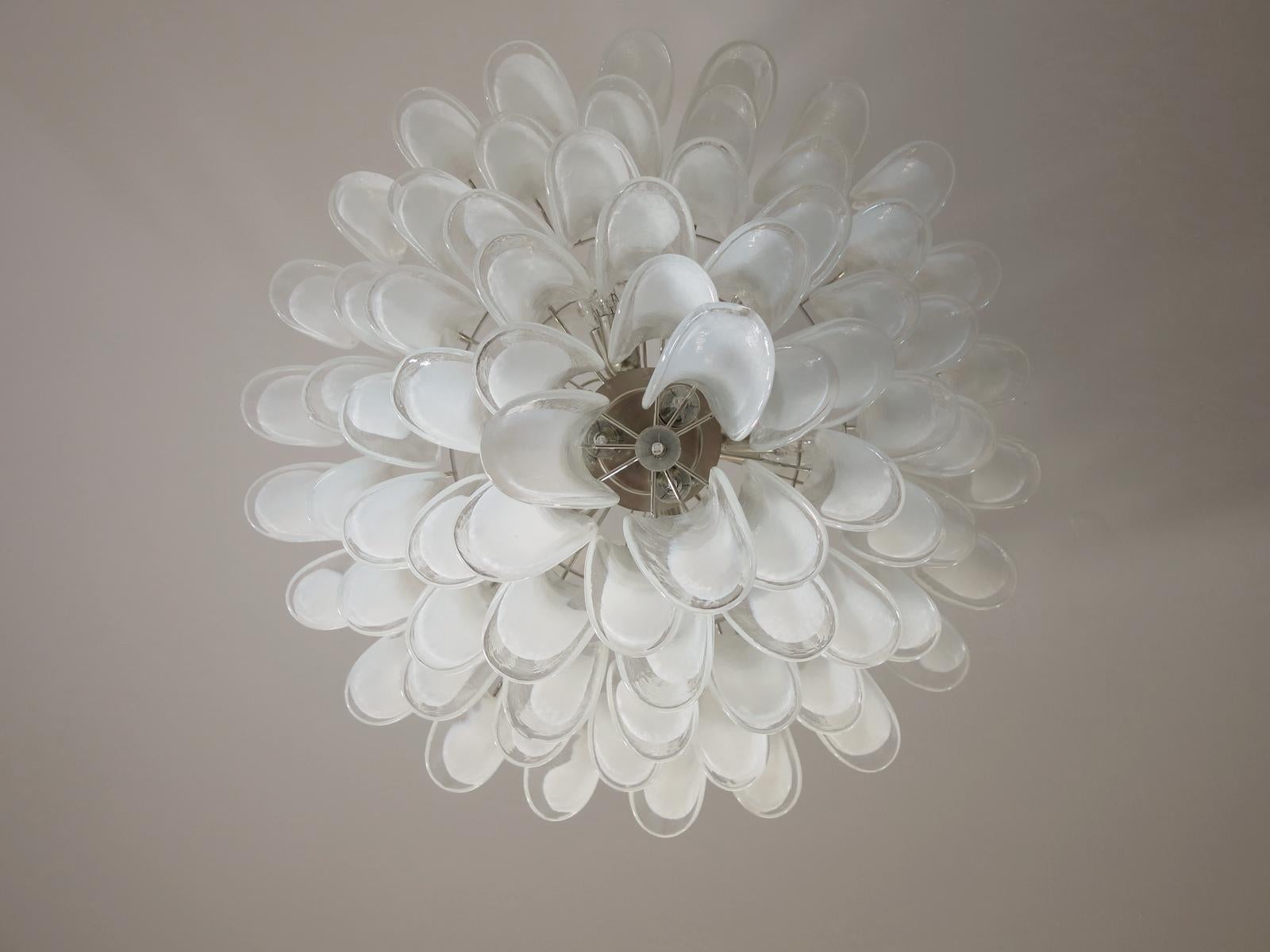 Late 20th Century Chandelier Mazzega Murano, Italy, 85 Glass Petals