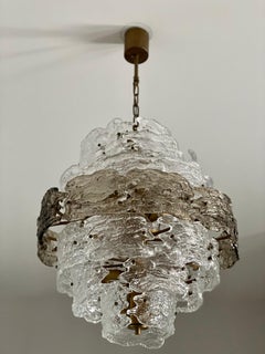 Chandelier Mazzega Vintage Elegant Murano Glass 1970s, in stock