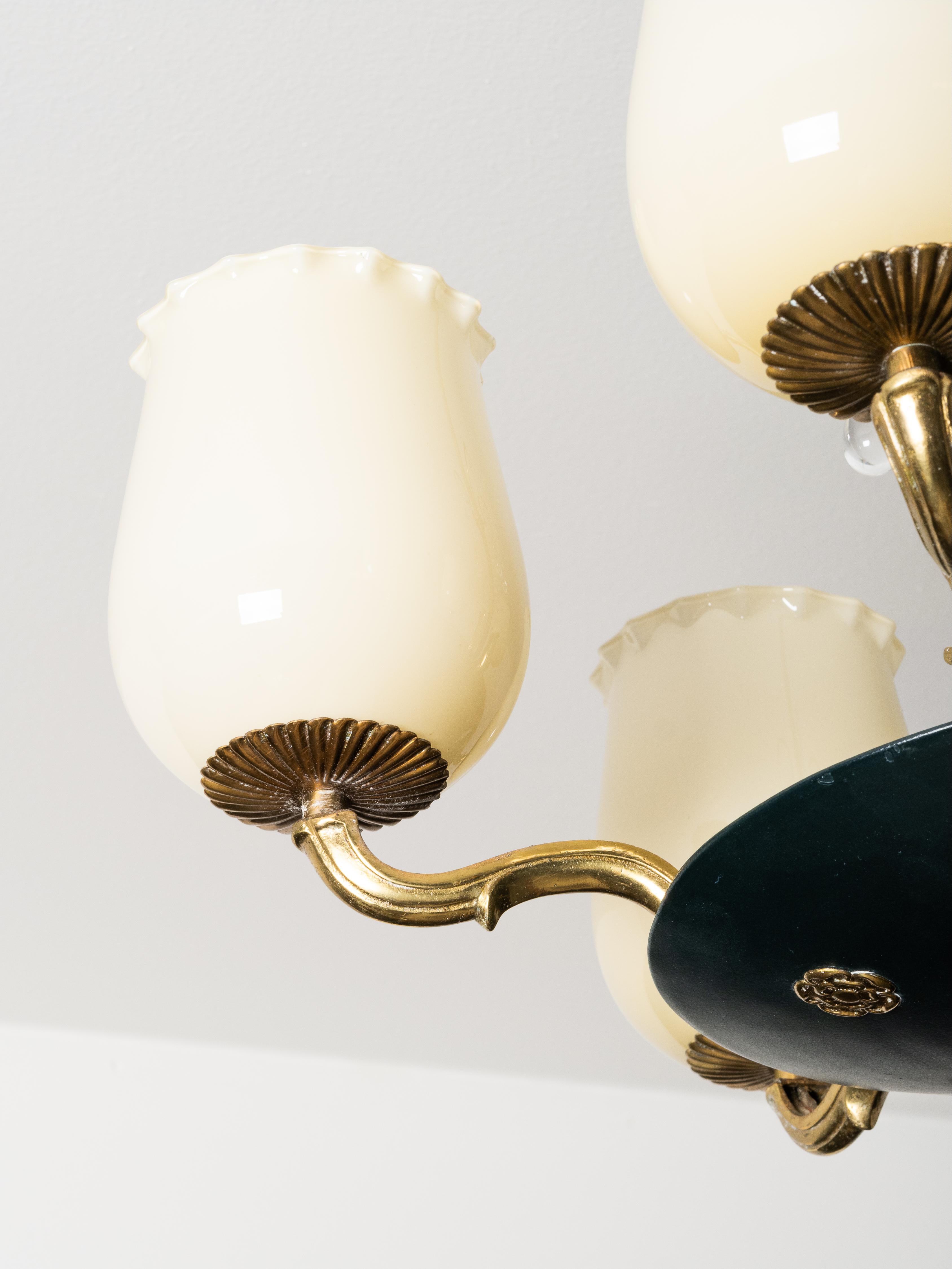 Lampadario Model 1374/5 di Paavo Tynell per Taito Oy, Finlandia, 1930 In condizioni buone in vendita a Karis, Nyland