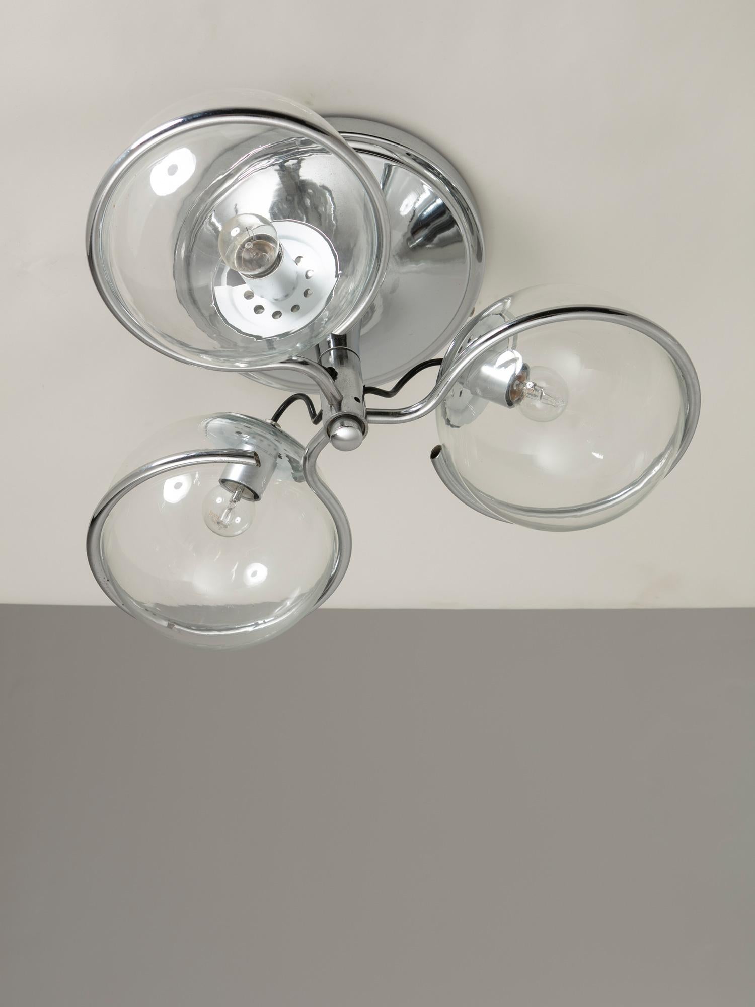 Mid-20th Century Chandelier Model 2042/3 by Gino Sarfatti for Arteluce, Italy, 1960s For Sale