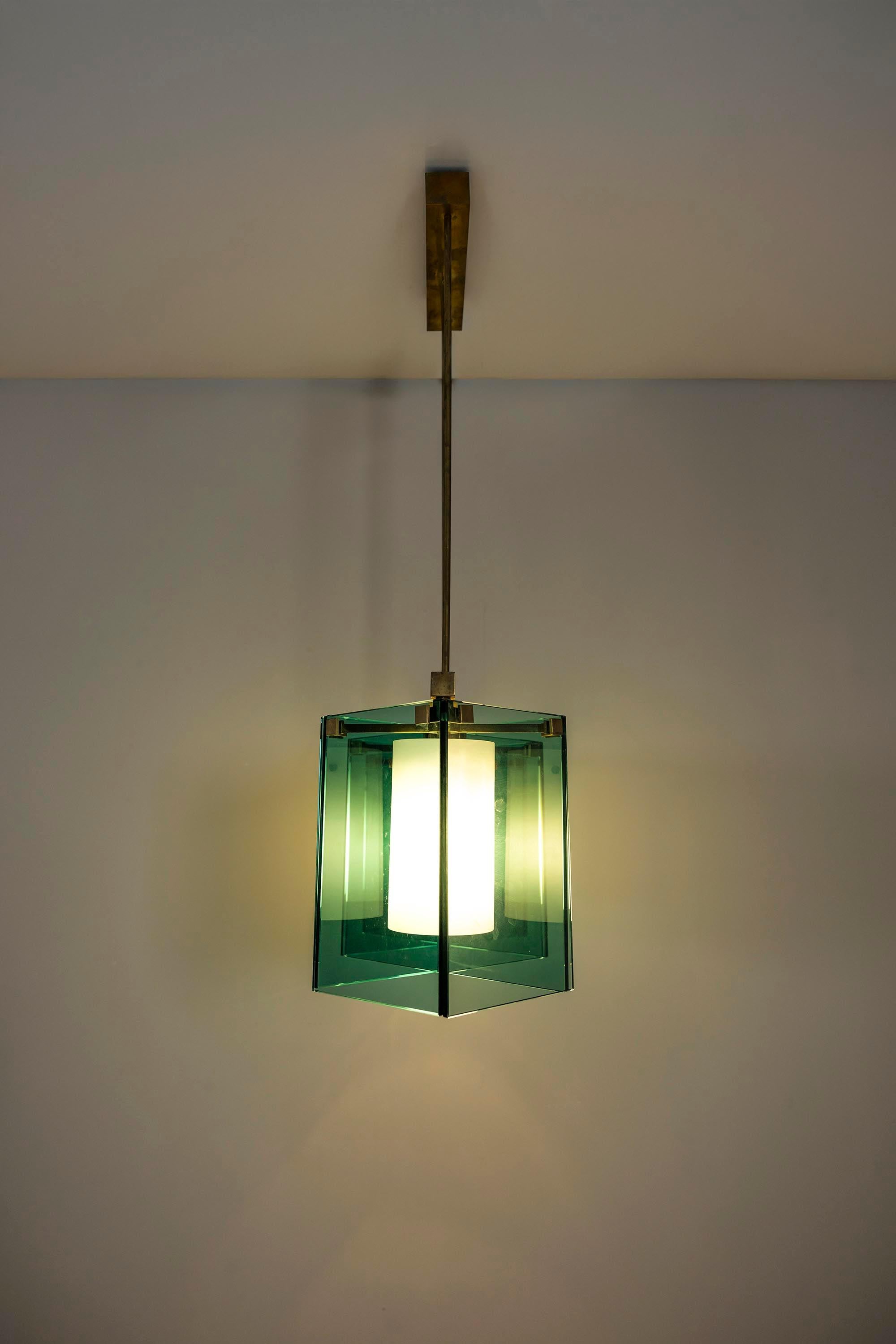 Laiton Lustre Modèle 2128 de Max Ingrand pour Fontana Arte, Italie 1964 en vente
