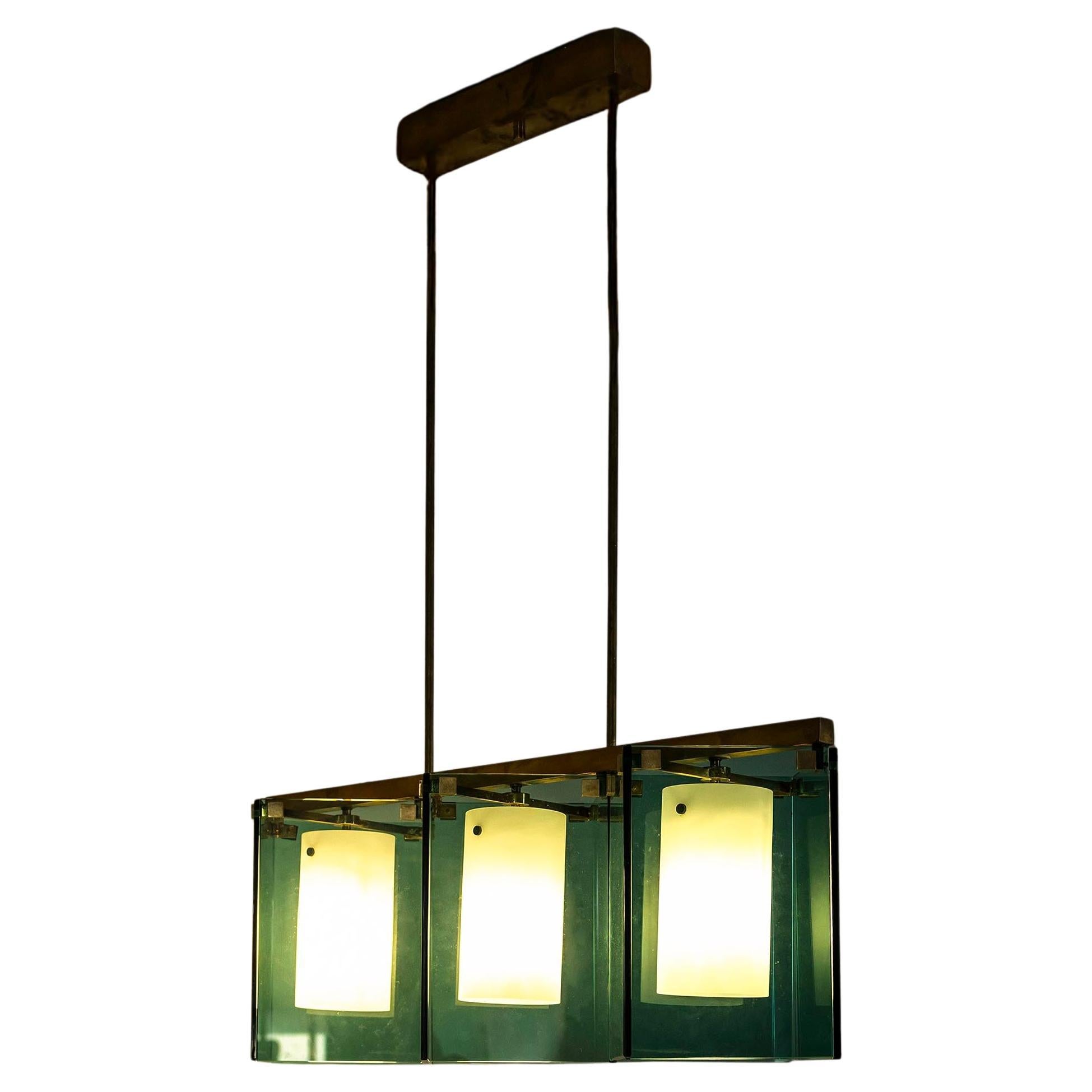 Lustre Modèle 2128 de Max Ingrand pour Fontana Arte, Italie 1964