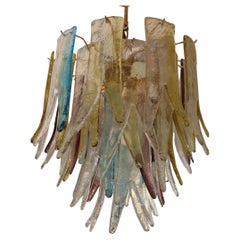 Lustre moderne du milieu du siècle en verre de Murano par Alfredo Barbini, Italie, 1970