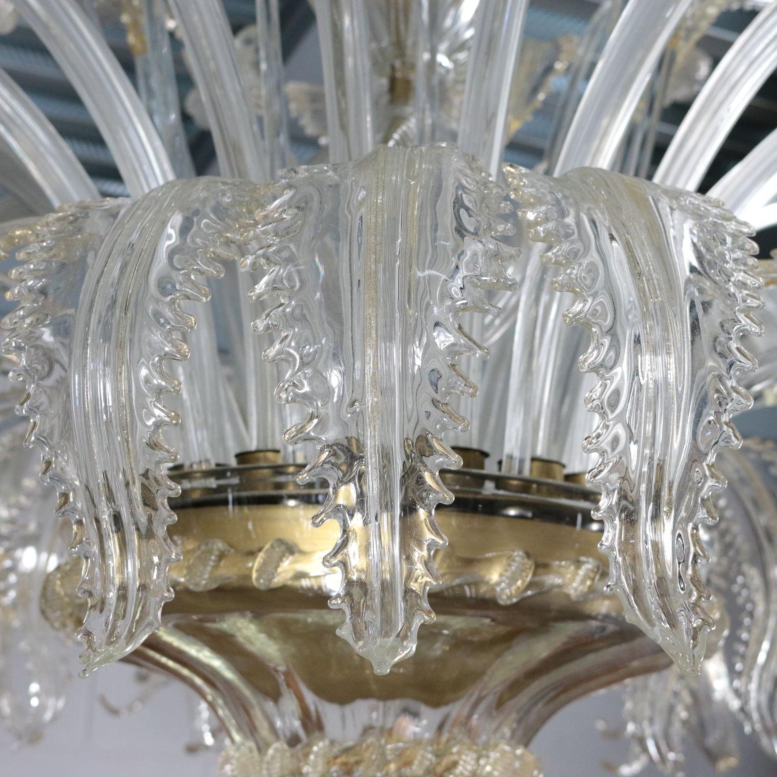 Chandelier Murano Glass, Italy, 20th Century In Fair Condition In Milano, IT