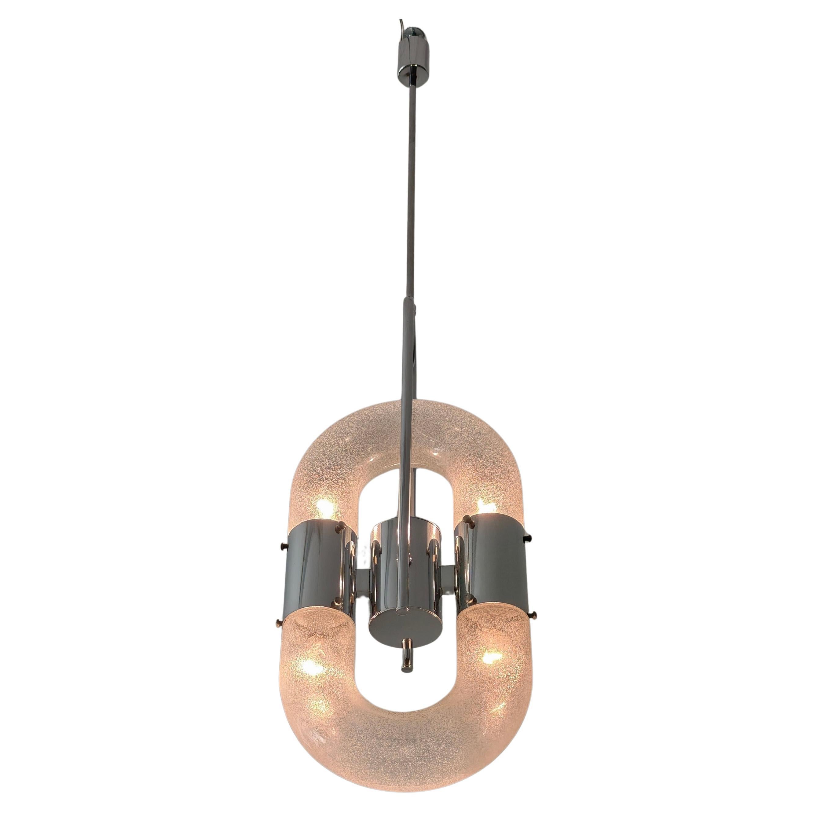 Lampadario in vetro di Murano Pelugoso  Aldo Nason per Mazzega Italia 1970 Mid-Century