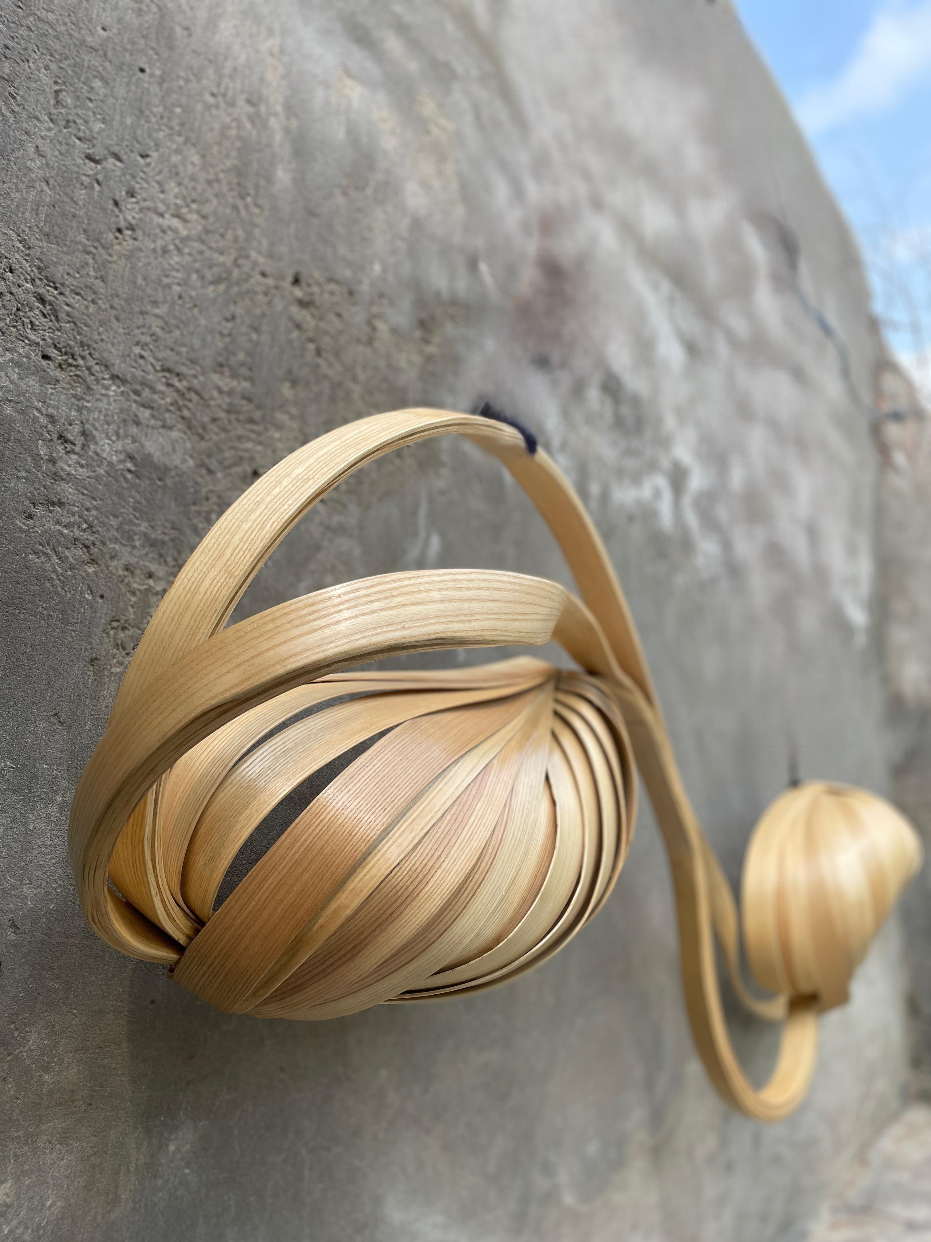 Organic Modern Chandelier No. 6 - Vrksa Series - Solid Wood Chandelier - Minimal Design For Sale
