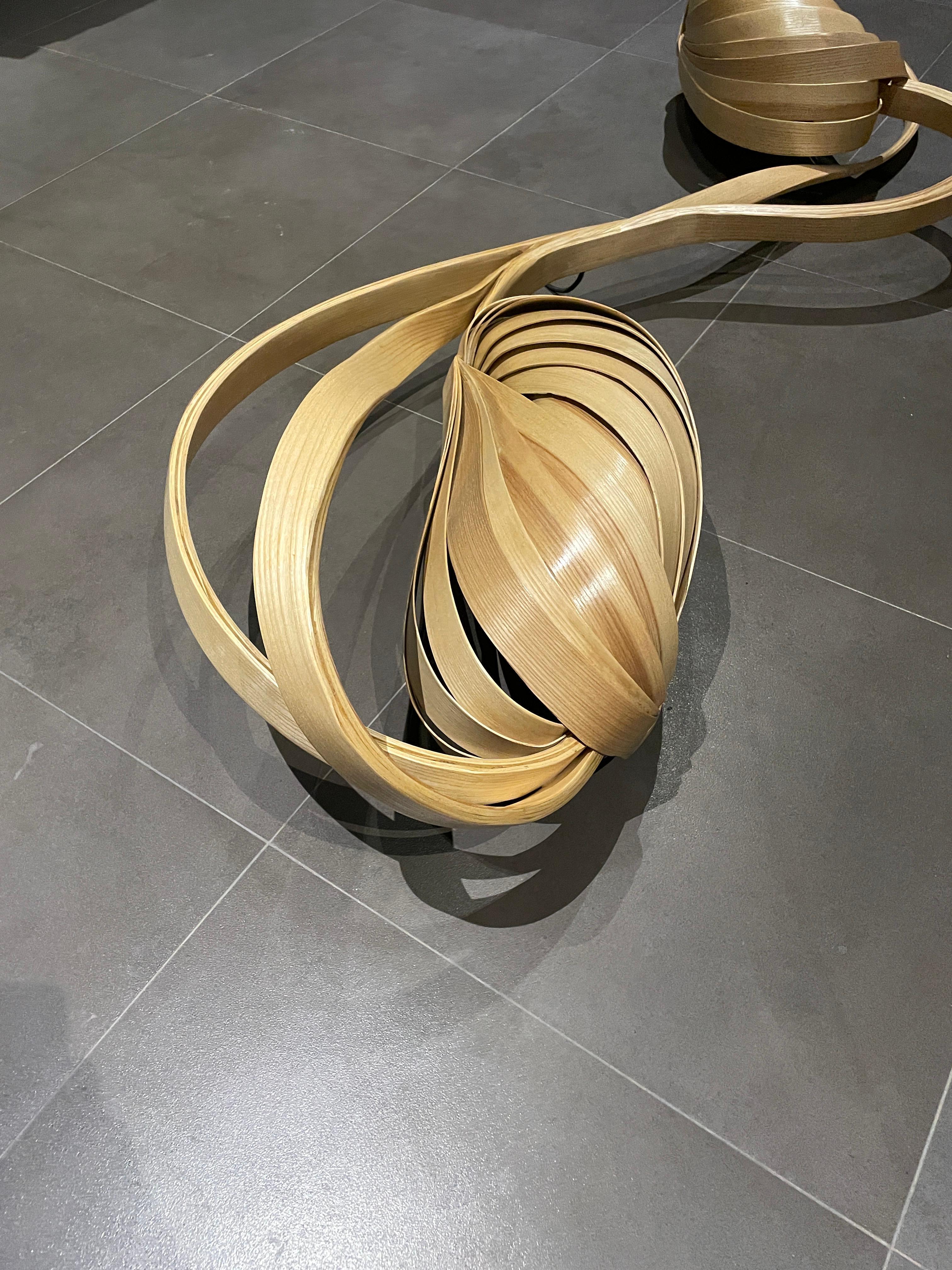 Chandelier No. 6 - Vrksa Series - Solid Wood Chandelier - Minimal Design For Sale 1