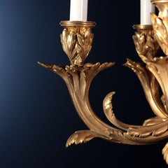 Chandelier “O. Lelièvre Sclp”, “Susse Fres Edts” Gilded Bronze