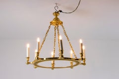 Chandelier of Directoire Style in Bronze, 1950s