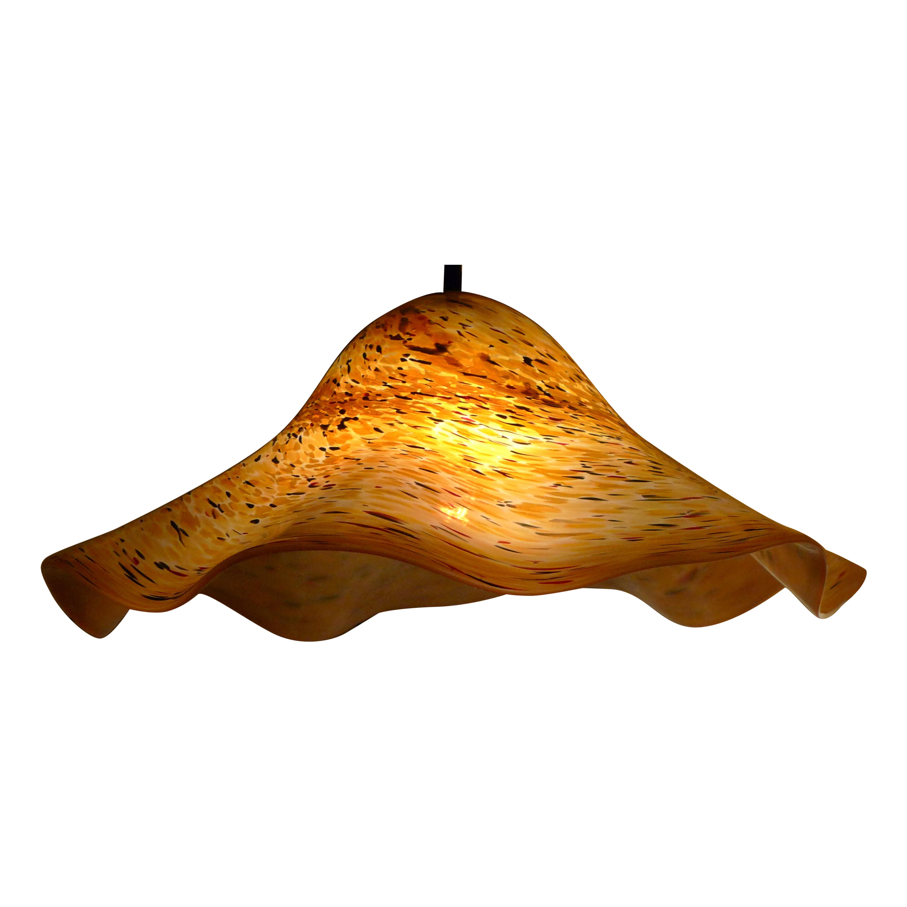 Chandelier of Hand-Blown Murano Glass Signed by the Artist Studio, circa 1970s.