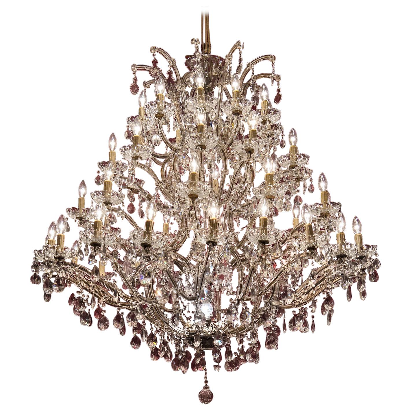 Large Crystal Chandelier of the Extra Class For Sale