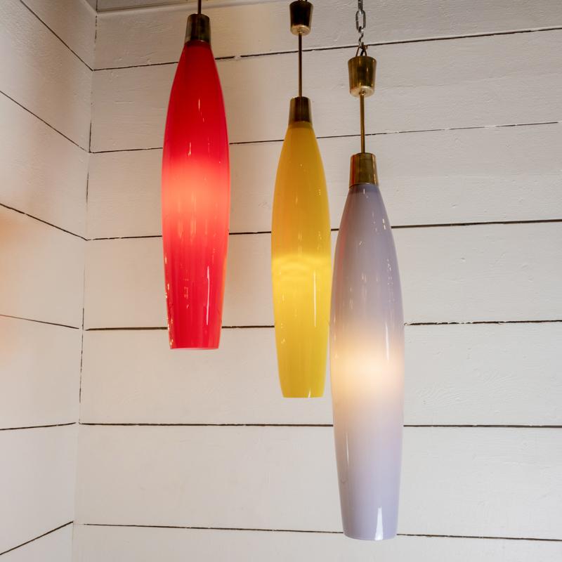 Mid-Century Modern Chandelier Of Three Suspensions - Italy 1960 For Sale
