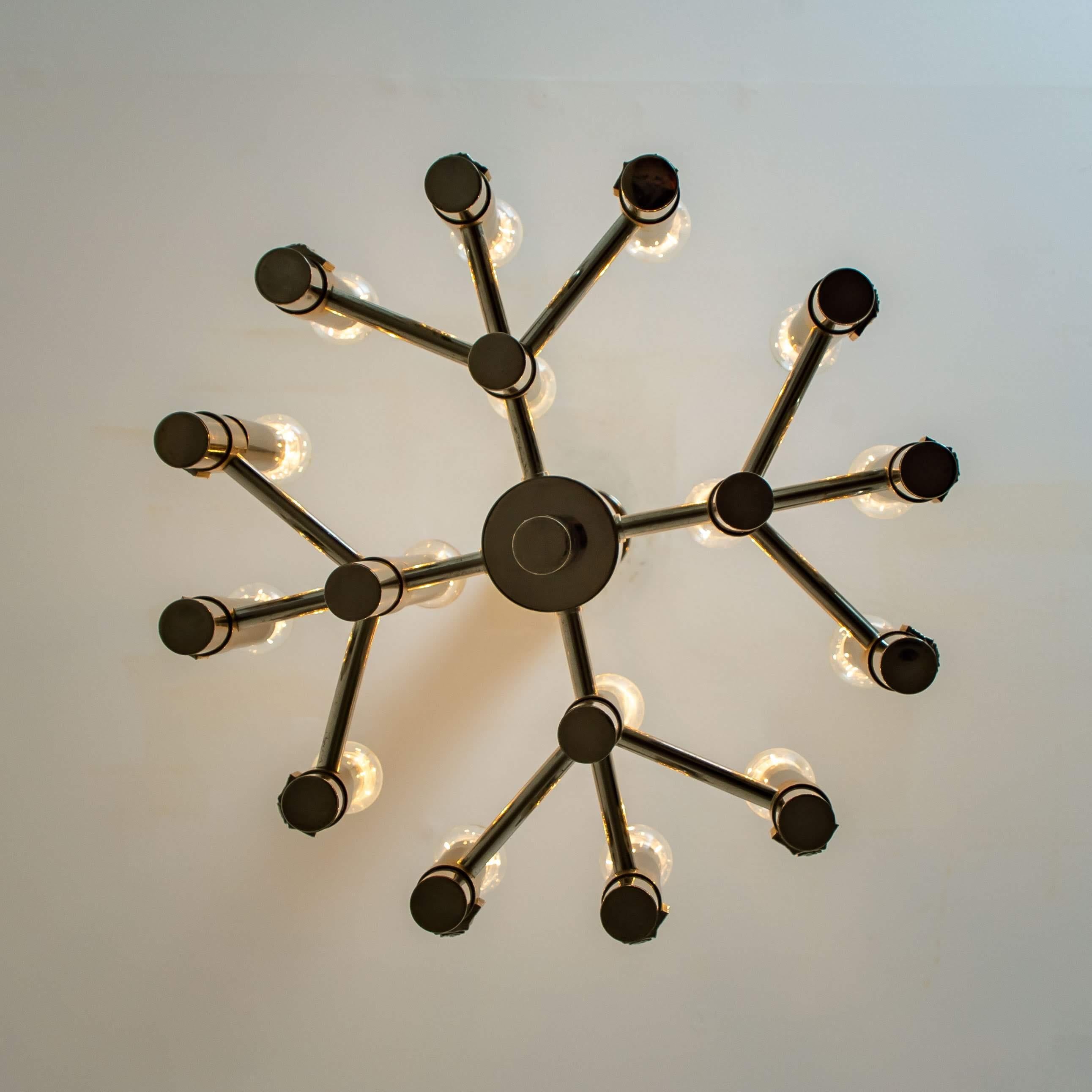Chandelier or Sputnik by Angelo Brotto for Esperia Italia For Sale 4