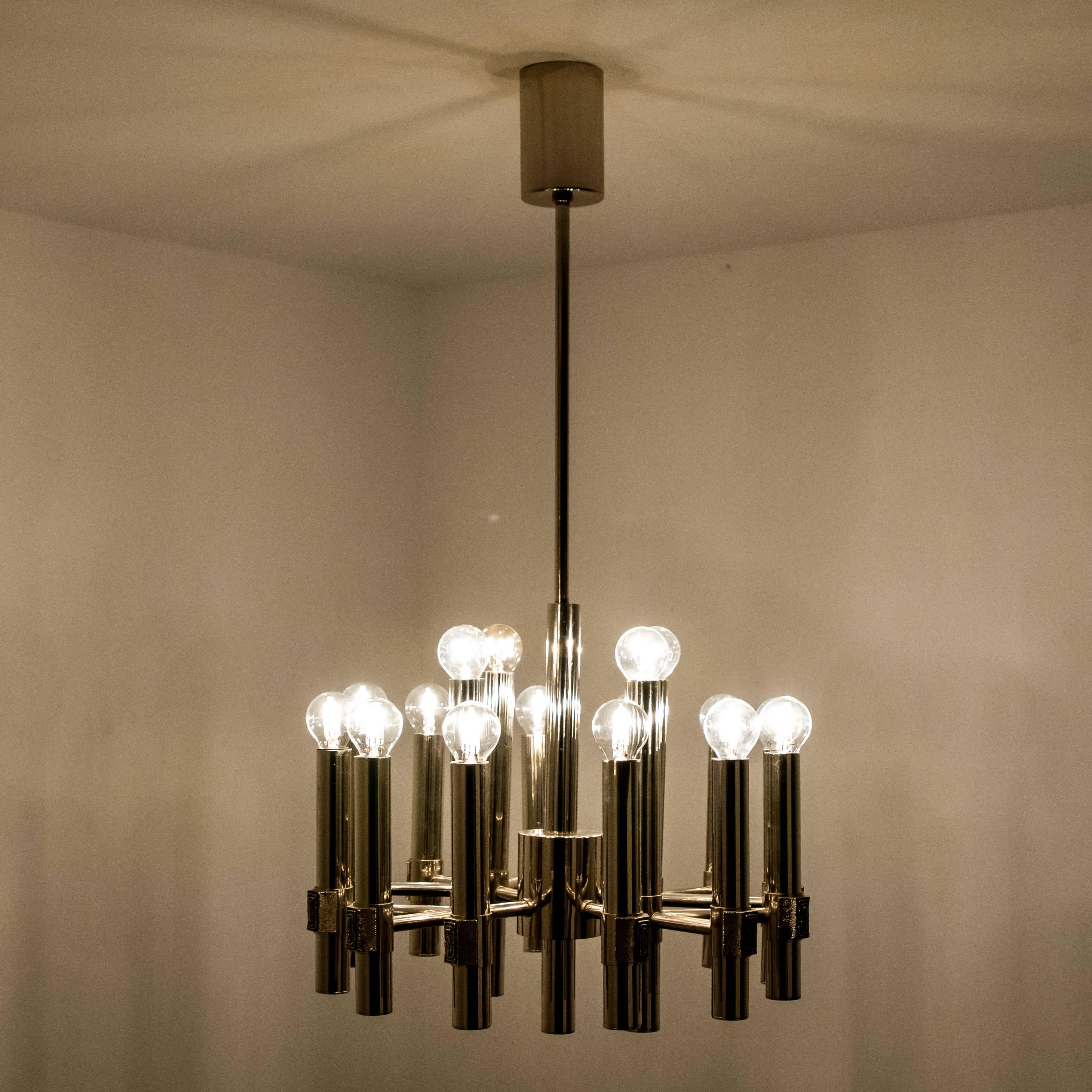 Mid-20th Century Chandelier or Sputnik by Angelo Brotto for Esperia Italia For Sale