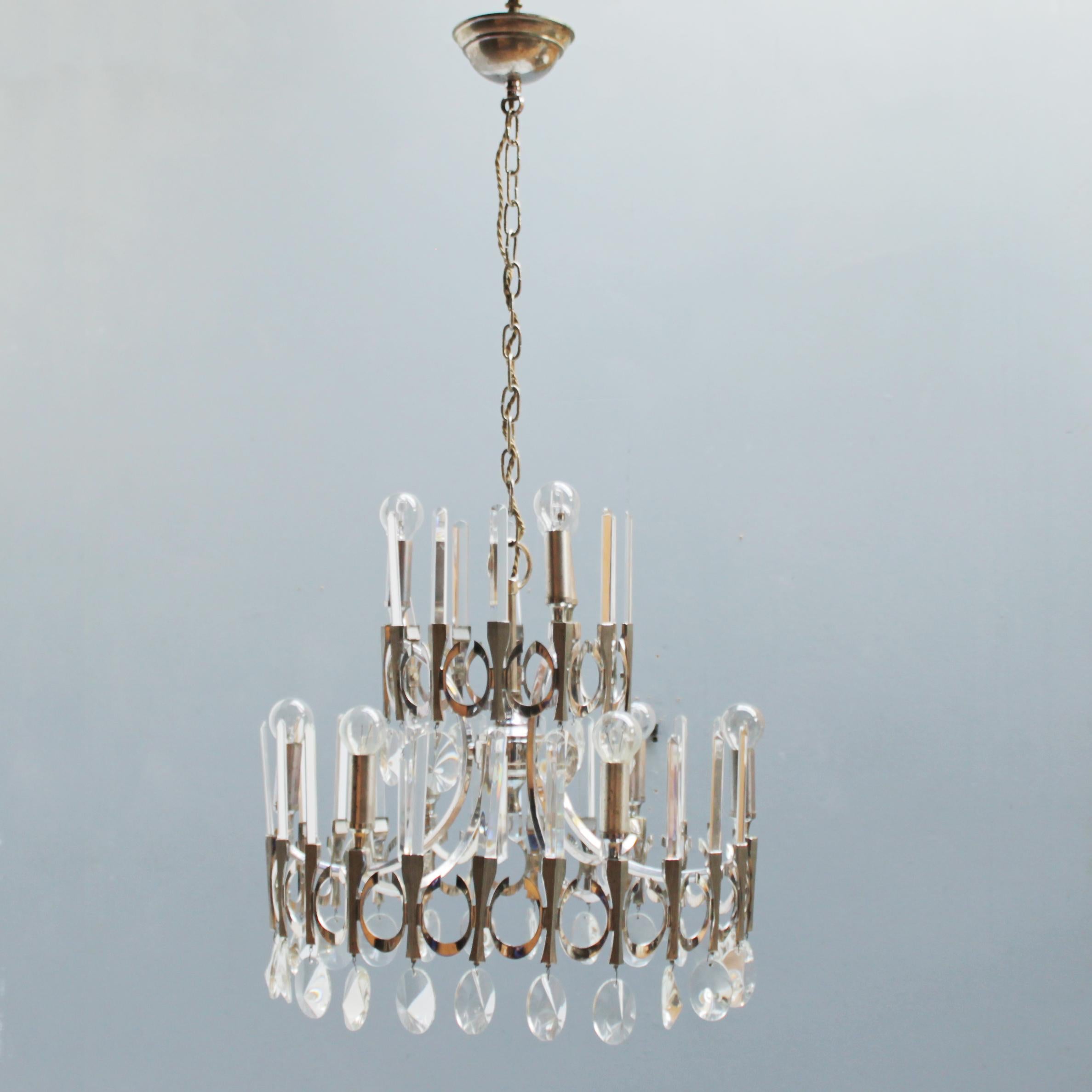 Chandelier 'Ovali' by Gaetano Sciolari, Italy In Good Condition For Sale In JM Haarlem, NL