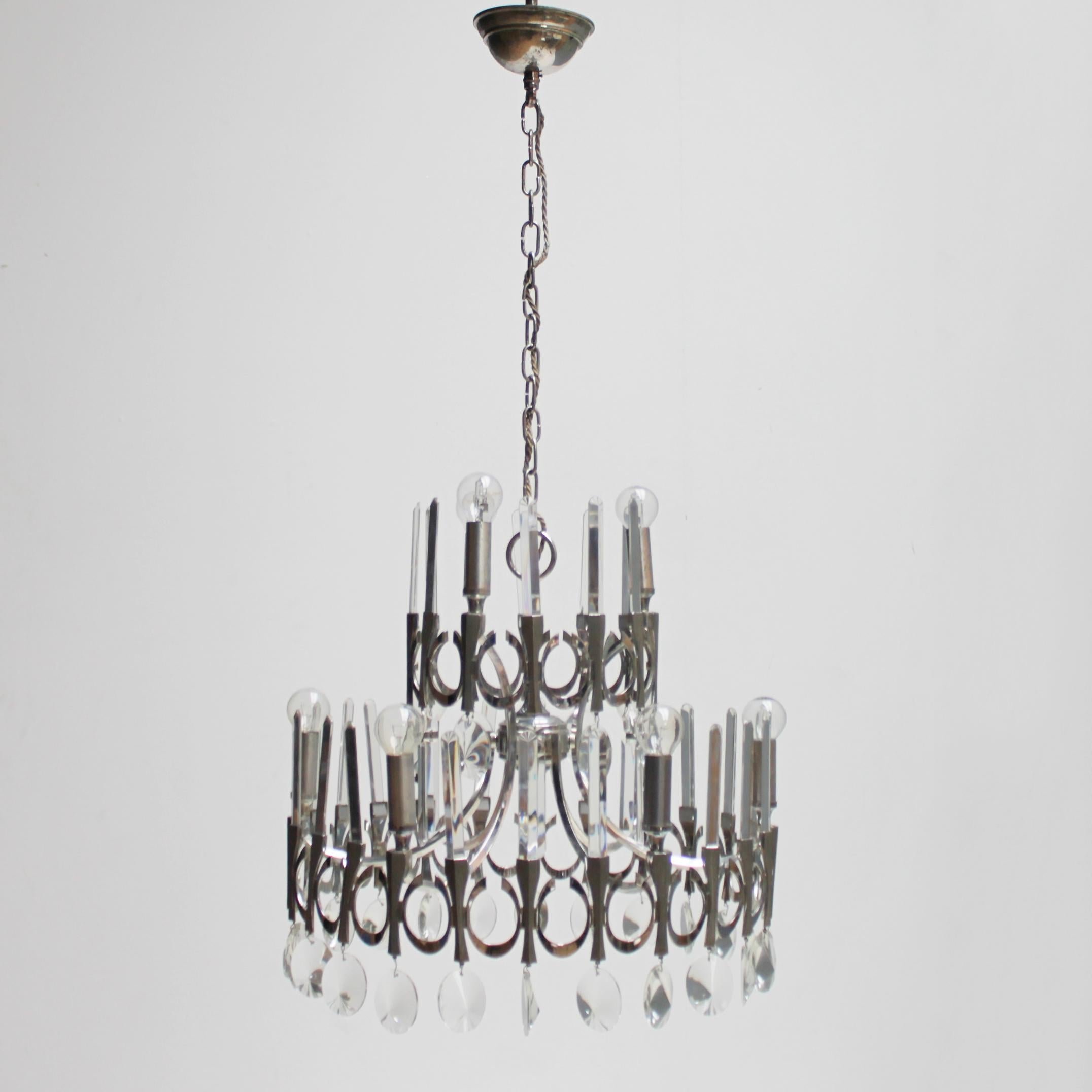 Chandelier 'Ovali' by Gaetano Sciolari, Italy For Sale 2