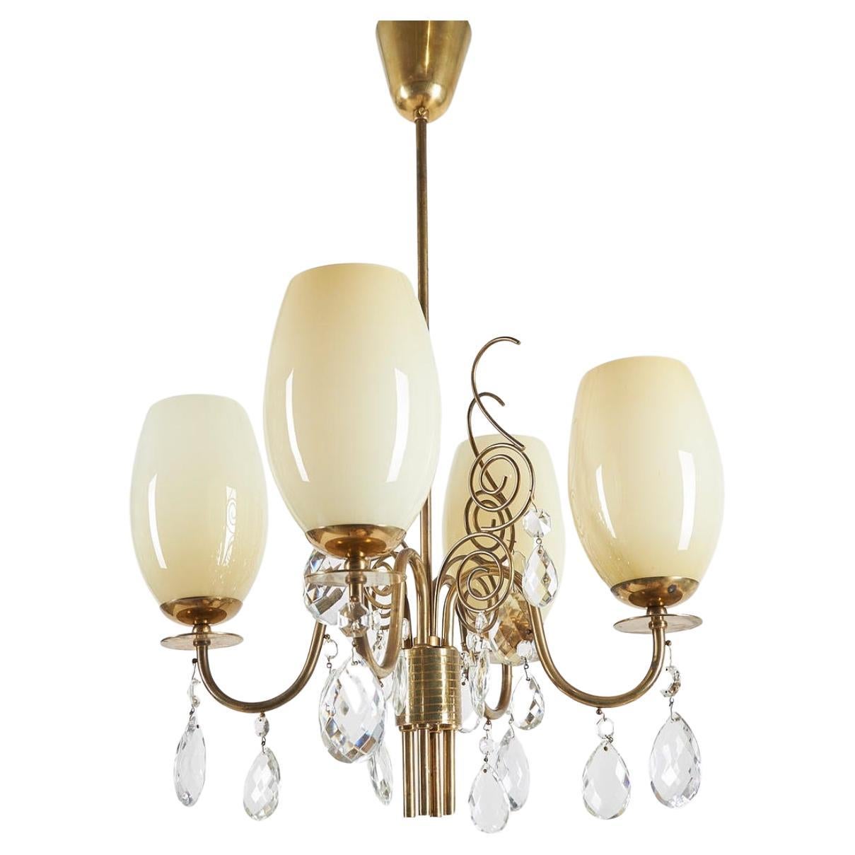 Chandelier Paavo Tynell attr. Produced by Idman For Sale