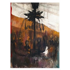 Kronleuchter Gemälde von Tibor Cervenak Öl auf Leinwand Contemporary Art Artwork 
