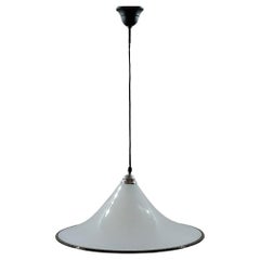 Chandelier Pendant by Barovier e Toso White Murano Glass Mid-Century Italy 1970s