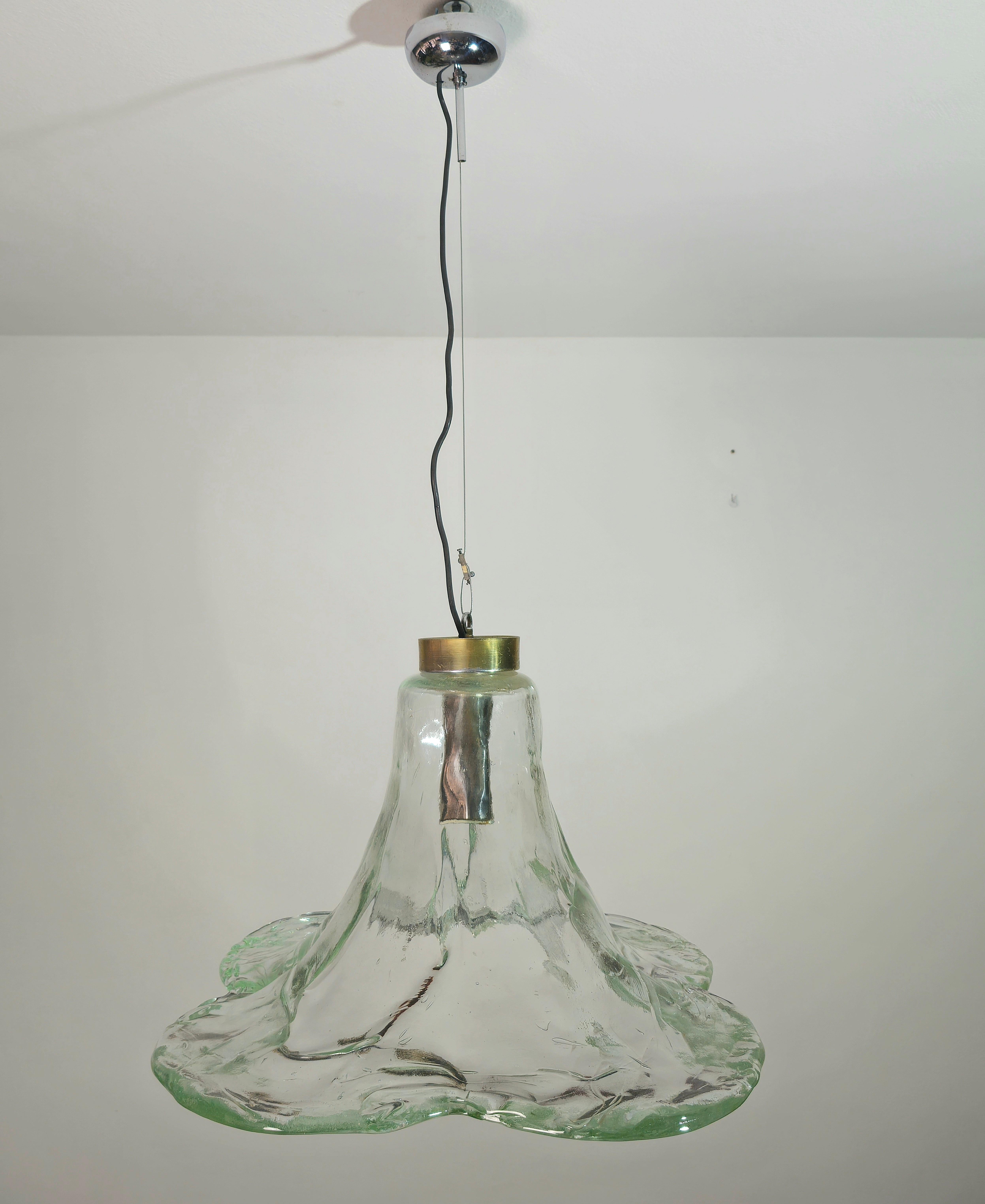 Lustre suspendu Carlo Nason pour Mazzega Murano Glass mi-siècle Italie 1970 en vente 2