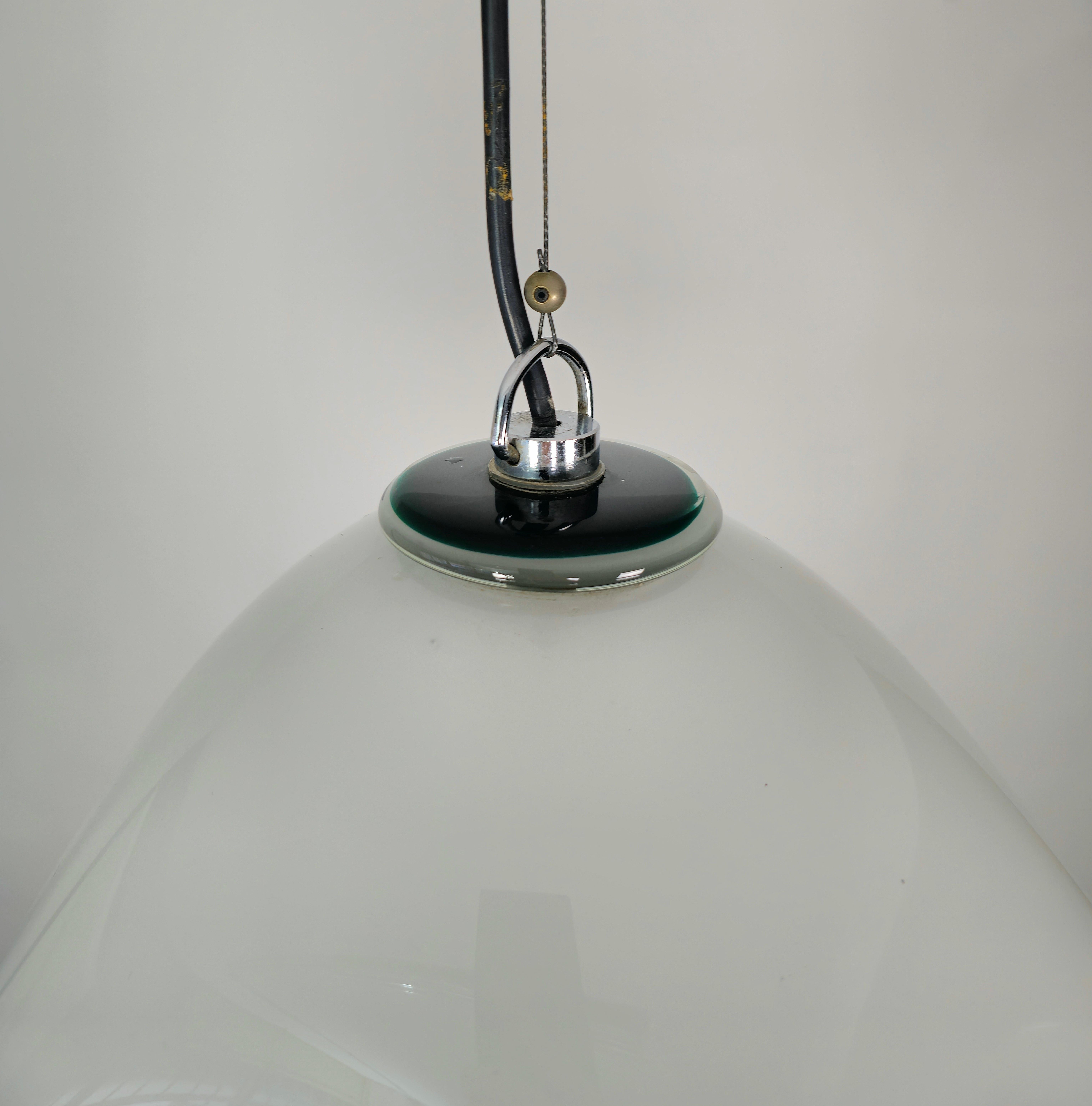 Chandelier Pendant Lamp Murano Glass Luciano Vistosi Midcentury, Italy, 1970s 3