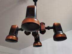 Lustre des années 1980 de KAJ, aluminium et plastique