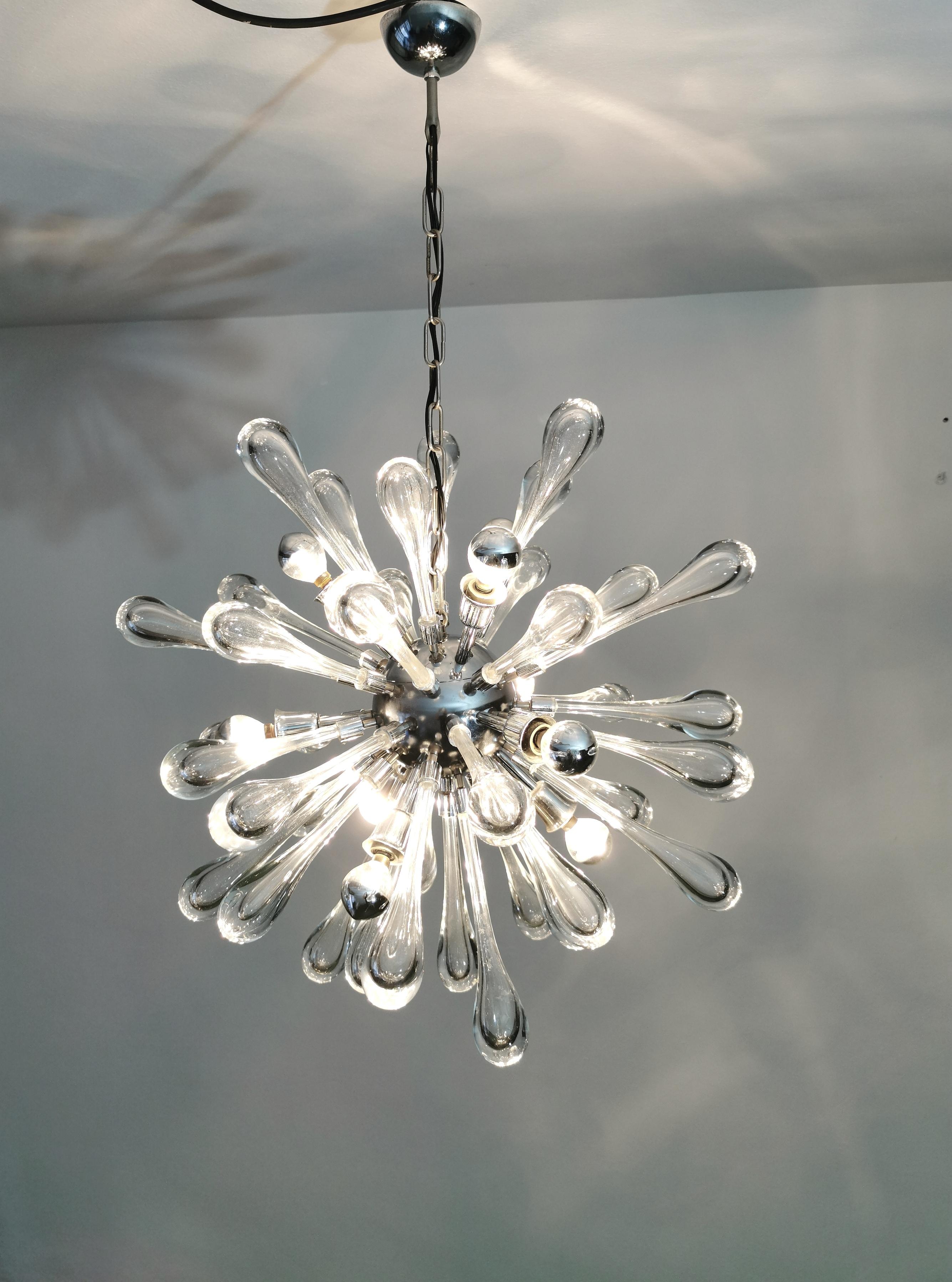 Chandelier Pendant Sputnik Murano Glass Midcentury Italian Design 1960s 4