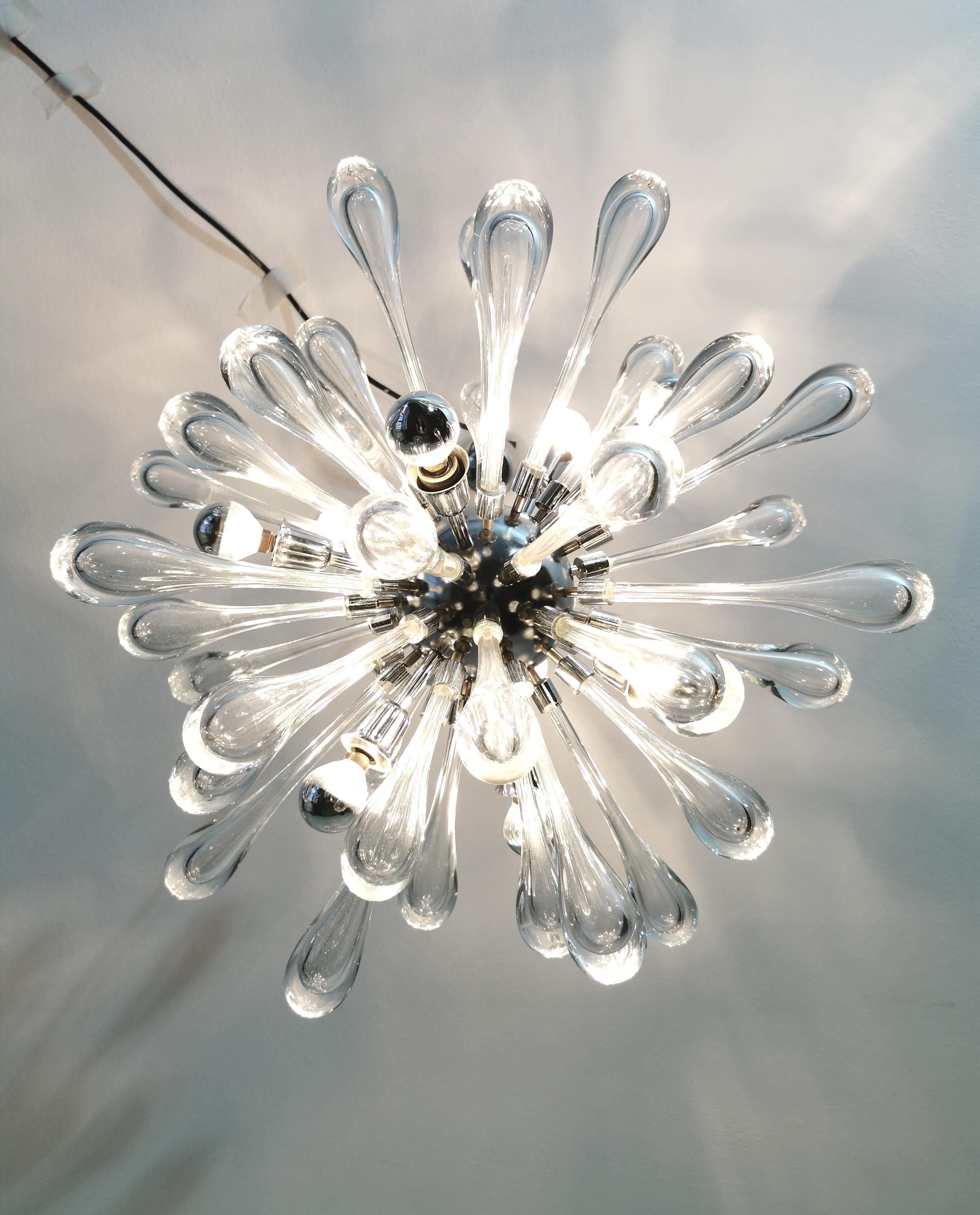 Chandelier Pendant Sputnik Murano Glass Midcentury Italian Design 1960s 6